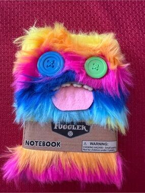 Fuggler Lined Notebook 6" x 4" Oogah Boogah Rainbow Fluffy Fur A5 Teeth 70 pgs